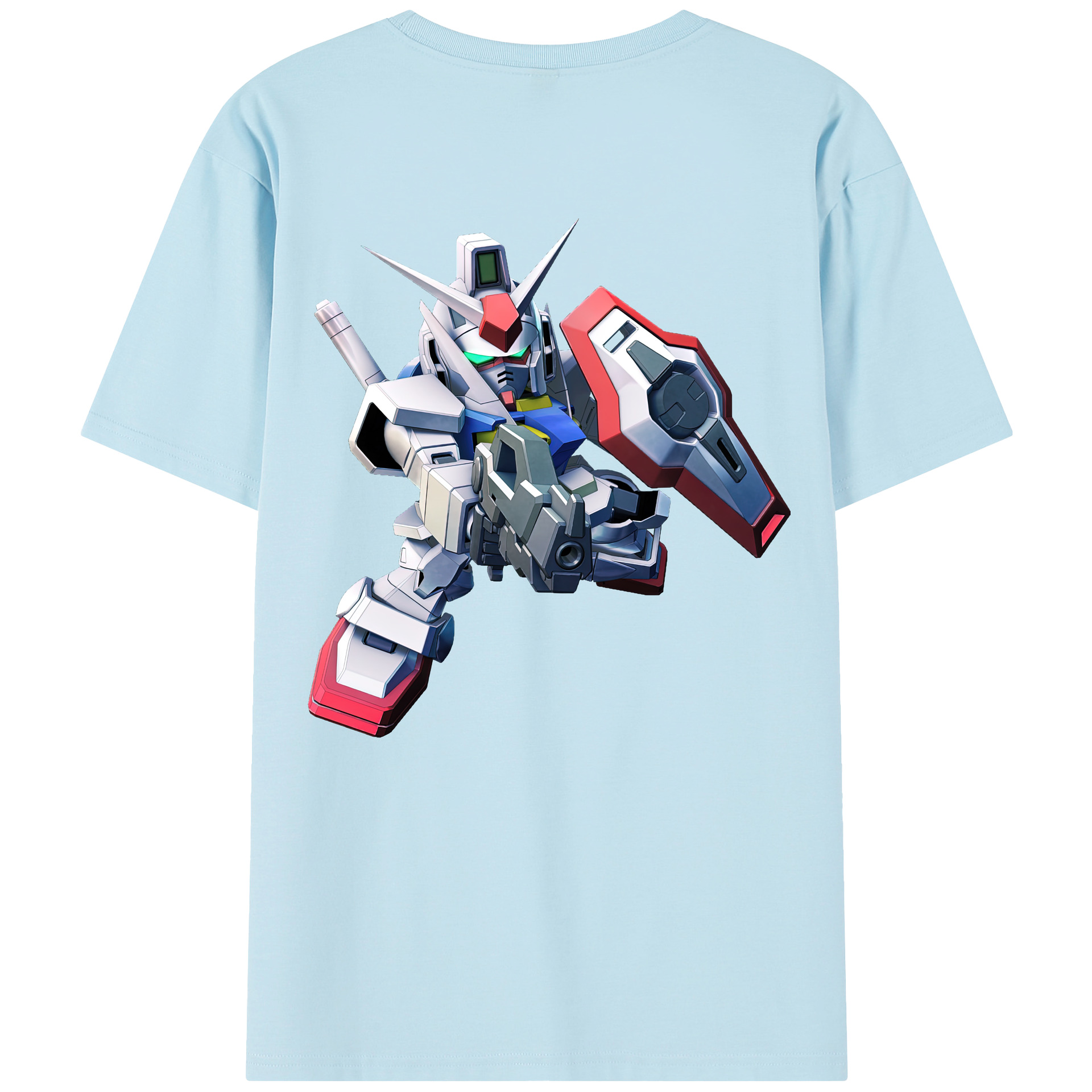 （画像用） 機動戦士ガンダム Mobile Suit Gundam 綿100％半袖Tシャツ（背面プリント）